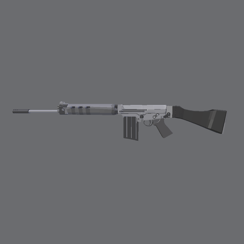 FN FAL Low Poly