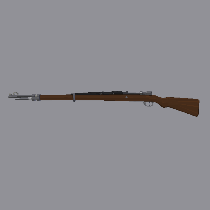 Mauser 1909 Low Poly